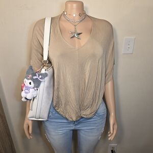 ☆Emma's Closet Beige Knotted Top☆